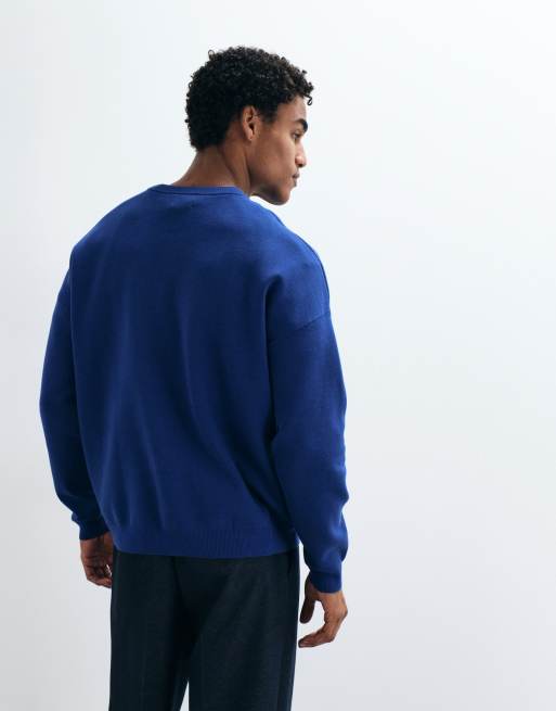 ASOS DESIGN Oversize-Strickpullover in Blau, 4 von 5