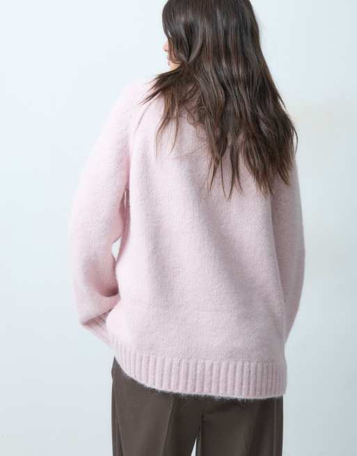 ASOS DESIGN Oversize-Strickpullover in Pink, 4 von 4