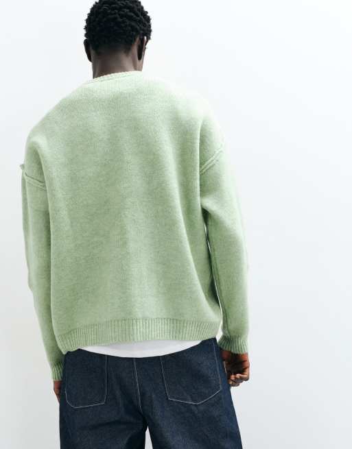 ASOS DESIGN Oversize-Strickpullover in Salbeigrün, 4 von 5