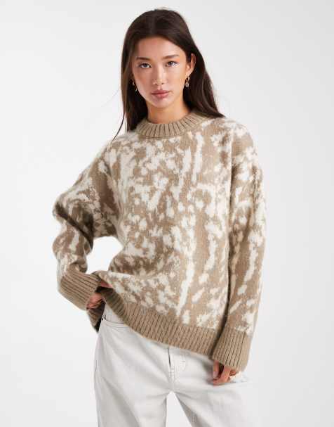 ASOS DESIGN – Oversize-Strickpullover mit Rehmuster - view 1