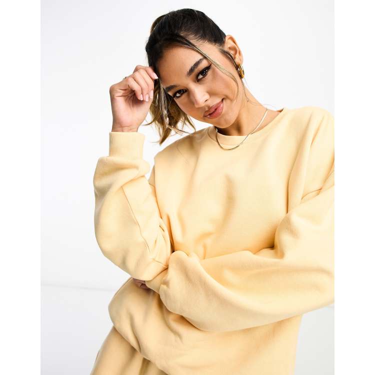 ASOS DESIGN Oversize Sweatshirt in Aprikose ASOS