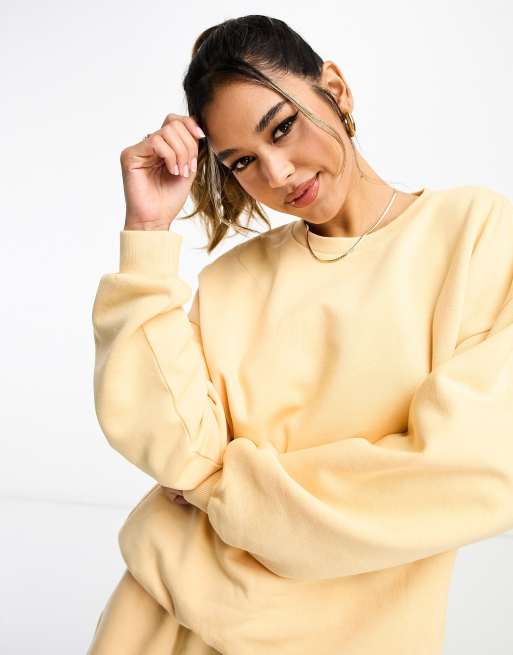 ASOS DESIGN Oversize Sweatshirt in Aprikose ASOS