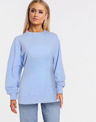 ASOS DESIGN – Oversize-Sweatshirt in Kornblumenblau