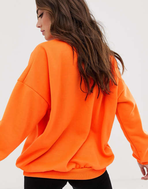 Ladies on sale orange sweatshirt