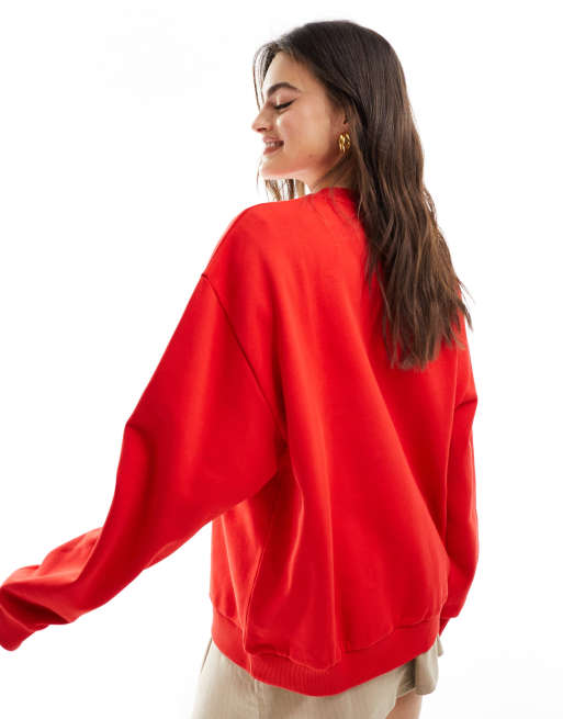ASOS DESIGN – Oversize-Sweatshirt in Rot mit lizenziertem „Kansas City“-Print, 4 von 4