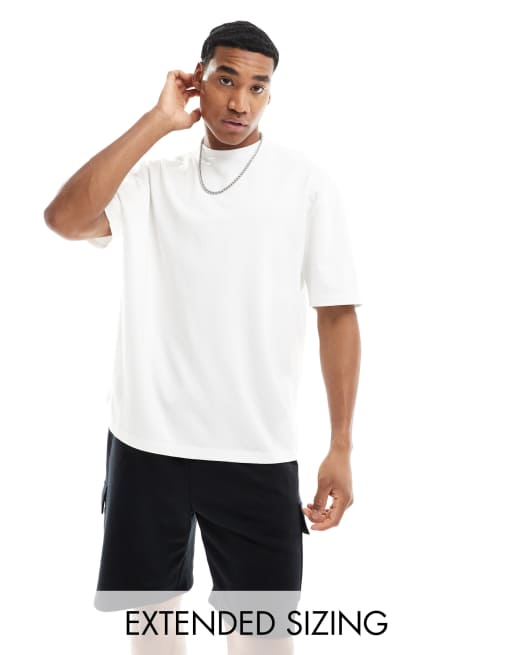 ASOS DESIGN – Oversize-T-Shirt aus 240 g/m² schwerem Stoff in Weiß