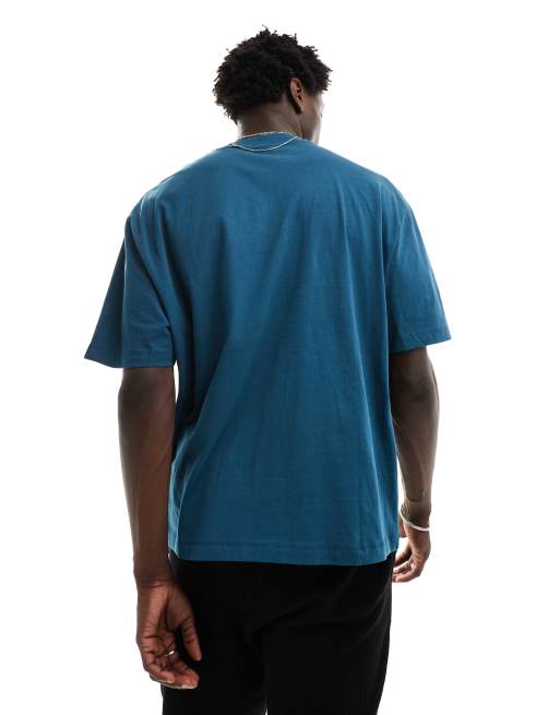 ASOS DESIGN – Oversize-T-Shirt aus Baumwolle in Blau mit Chicago-Cityprint, 4 von 4