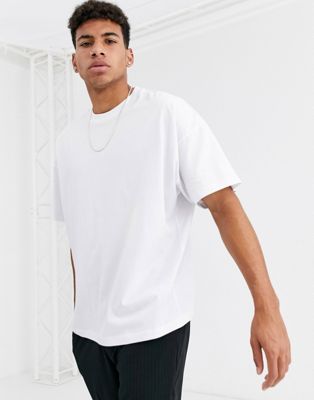 ASOS DESIGN – Oversize-T-Shirt aus Bio-Baumwolle mit Rundhalsausschnitt in Weiß