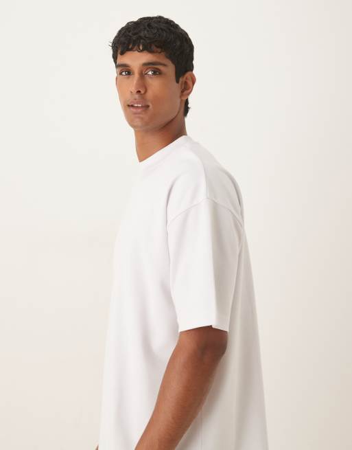 ASOS DESIGN – Oversize-T-Shirt aus schwerem Baumwollmix in Weiß mit breatheMAX™-Technologie, 4 von 5