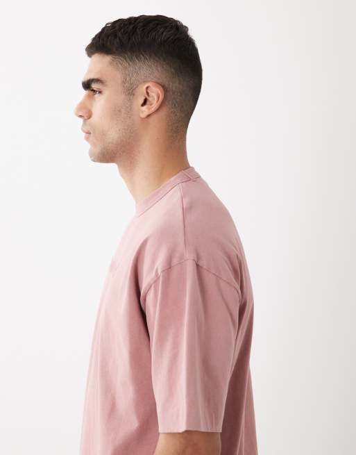 ASOS DESIGN – Oversize-T-Shirt aus schwerem Stoff in grauer Waschung mit Text-Print, 4 von 5