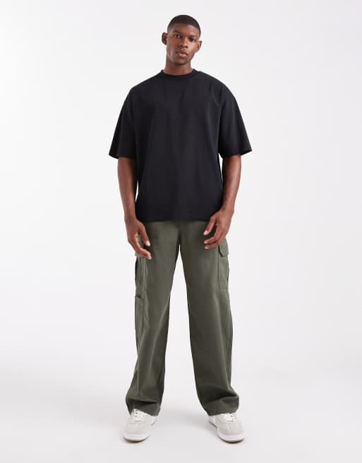 ASOS DESIGN – Oversize-T-Shirt aus sehr schwerem Stoff in Schwarz , 2 von 5