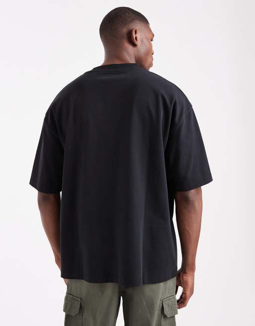 ASOS DESIGN – Oversize-T-Shirt aus sehr schwerem Stoff in Schwarz , 3 von 5
