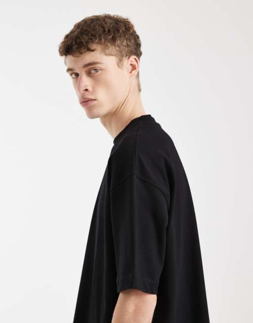 ASOS DESIGN – Oversize-T-Shirt aus sehr schwerem Stoff in Schwarz, 4 von 5