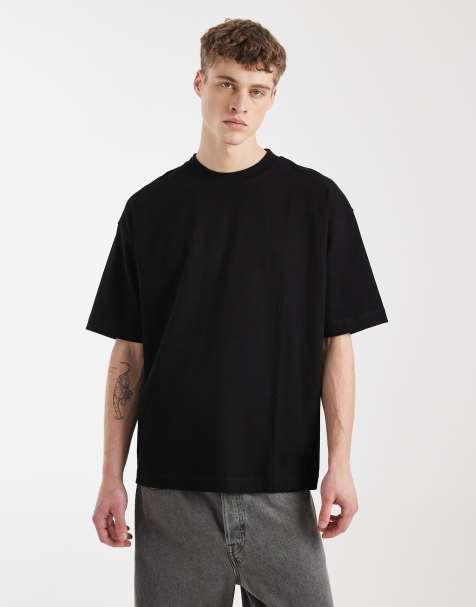 ASOS DESIGN – Oversize-T-Shirt aus sehr schwerem Stoff in Schwarz - view 1