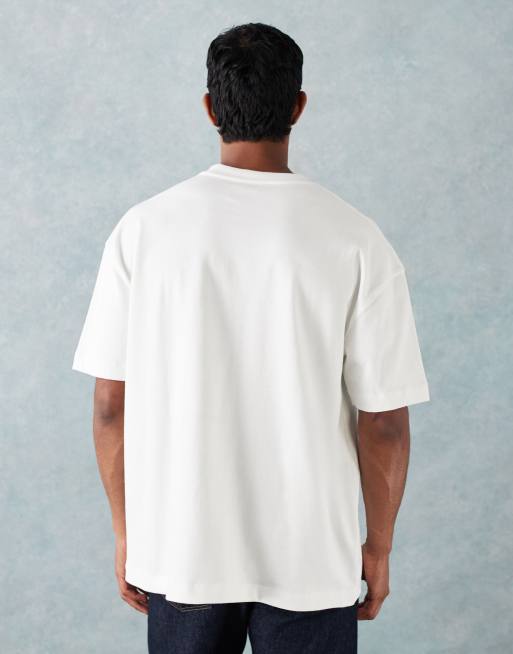ASOS DESIGN – Oversize-T-Shirt aus sehr schwerem Stoff in Weiß , 3 von 5