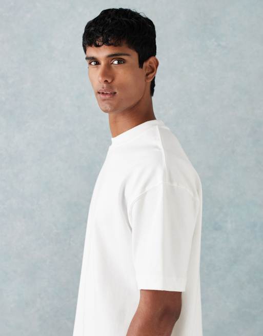 ASOS DESIGN – Oversize-T-Shirt aus sehr schwerem Stoff in Weiß , 4 von 5