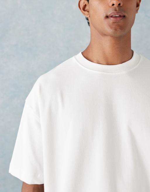 ASOS DESIGN – Oversize-T-Shirt aus sehr schwerem Stoff in Weiß , 5 von 5
