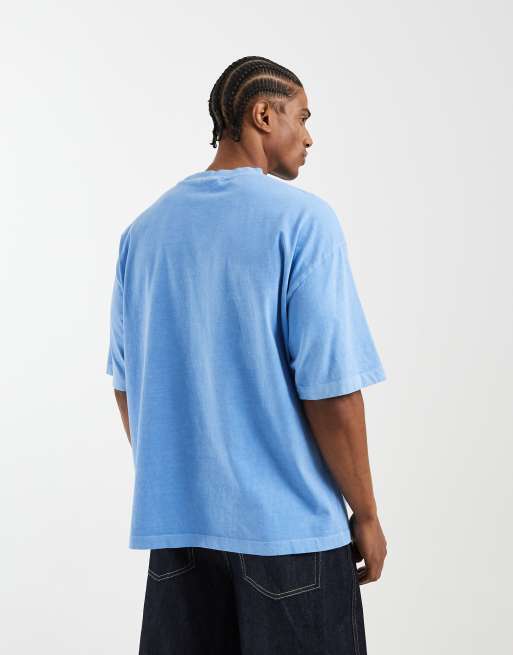 ASOS DESIGN – Oversize-T-Shirt in Blau mit „Fanta Lemon“-Print, 4 von 5