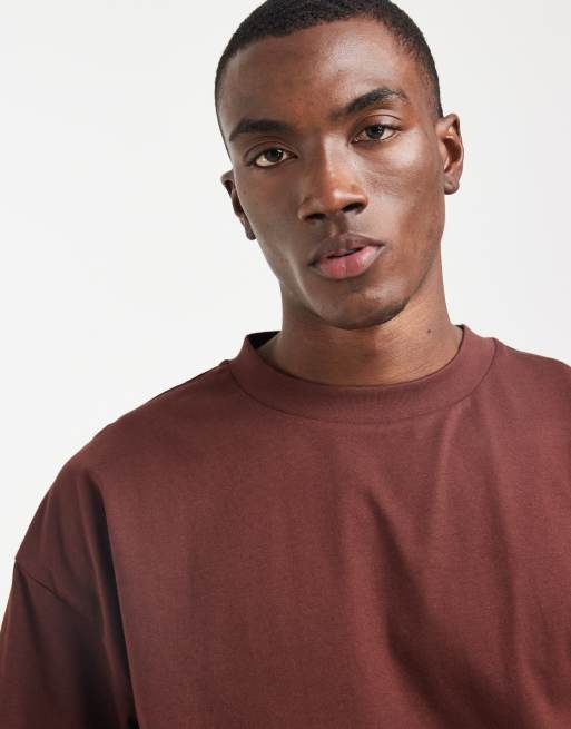 ASOS DESIGN – Oversize-T-Shirt in Braun mit Tennis-Grafik, 4 von 5