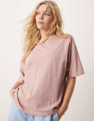 ASOS DESIGN - Oversize-T-Shirt in Cameo-Braun