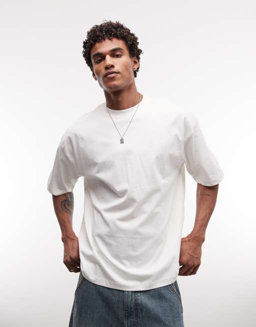 ASOS DESIGN – Oversize-T-Shirt in Cremeweiß mit Windsurf-Grafik, 2 von 5