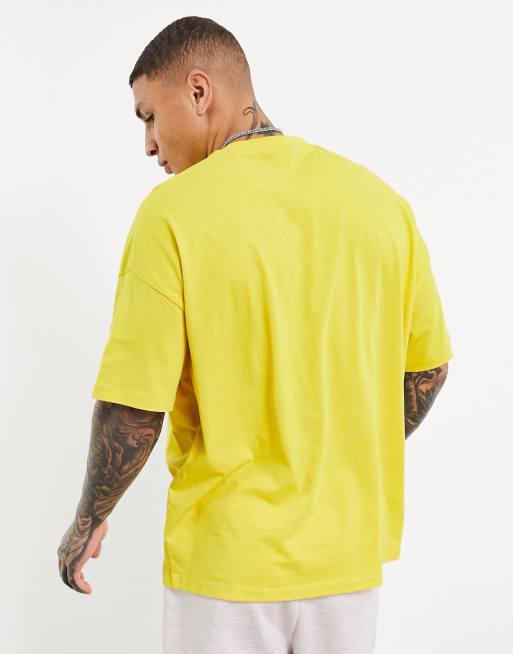 ASOS DESIGN Oversize T Shirt in Gelb aus Baumwollmix mit Rundhalsausschnitt YELLOW ASOS