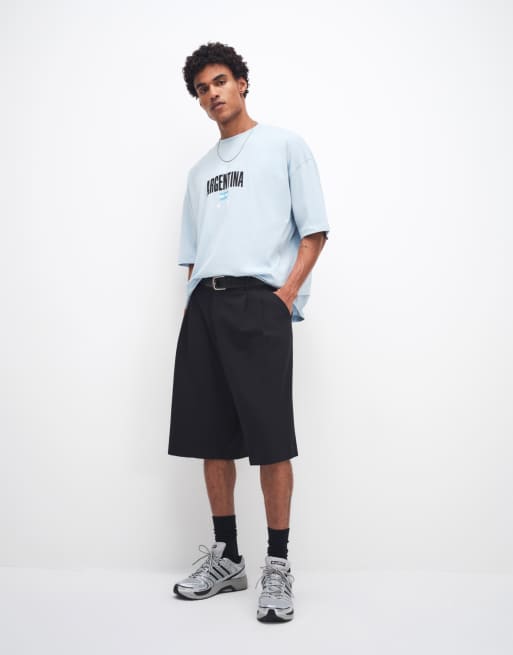 ASOS DESIGN – Oversize-T-Shirt in Hellblau mit „Argentina“-Fußballgrafik, 3 von 5