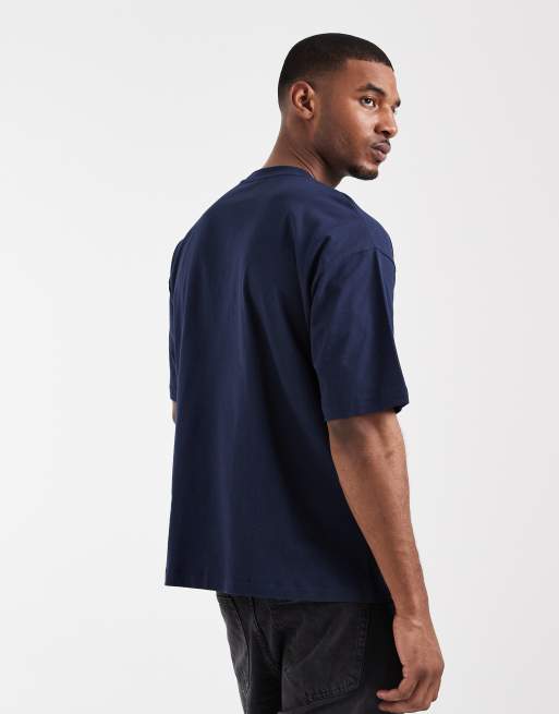 ASOS DESIGN – Oversize-T-Shirt in Marineblau mit Fußball-Grafik, 5 von 5