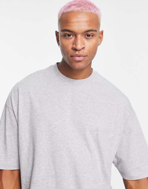 ASOS DESIGN – Oversize-T-Shirt in meliertem Grau , 3 von 4