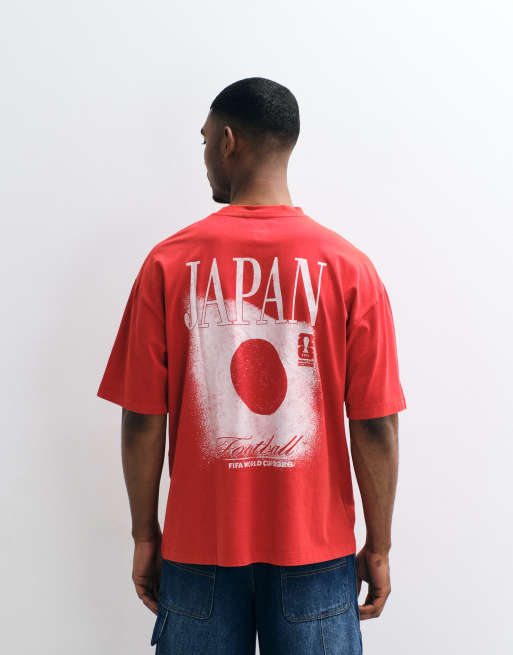 ASOS DESIGN – Oversize-T-Shirt in Rot mit „FIFA World Cup Japan“-Print, 3 von 5