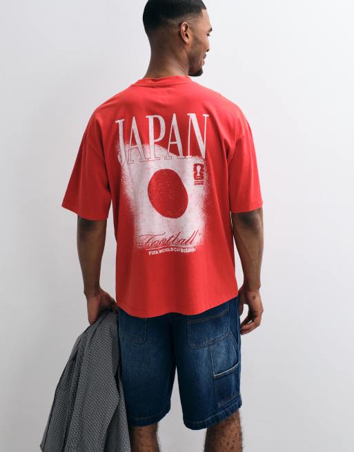 ASOS DESIGN – Oversize-T-Shirt in Rot mit „FIFA World Cup Japan“-Print, 5 von 5