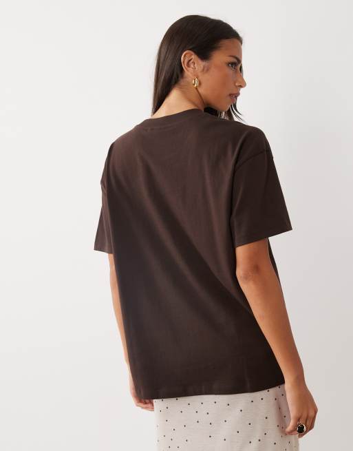 ASOS DESIGN Oversize-T-Shirt in Schokobraun, 4 von 4