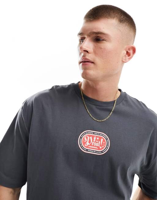 Asos black t shirt mens clearance