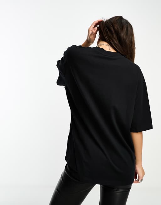 ASOS DESIGN – Oversize-T-Shirt in Schwarz mit Defiance-Indie-Grafik, 4 von 4