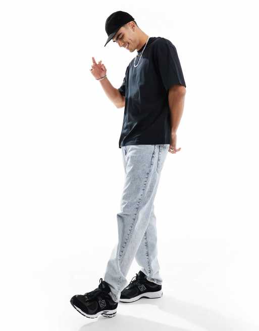 ASOS DESIGN – Oversize-T-Shirt in Schwarz mit Mond-Print auf dem Rücken, 2 von 4