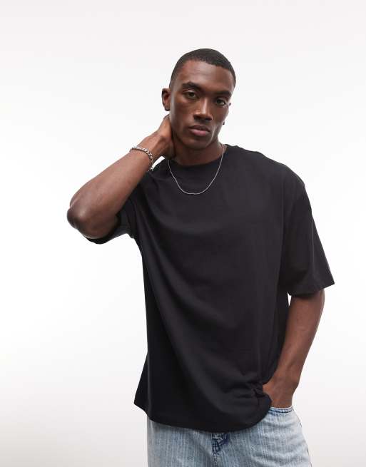 ASOS DESIGN – Oversize-T-Shirt in Schwarz mit Sonnen-Grafikprint, 4 von 5