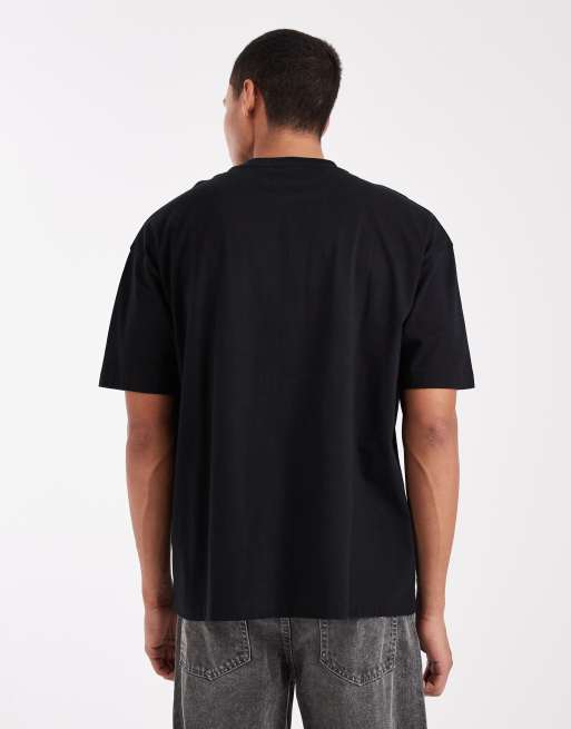 ASOS DESIGN – Oversize-T-Shirt in Schwarz mit Sport-Stadt-Grafikprint, 3 von 5
