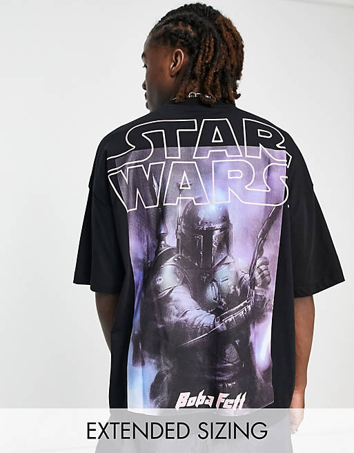 ASOS DESIGN – Oversize-T-Shirt in Schwarz mit Star Wars-Print | ASOS