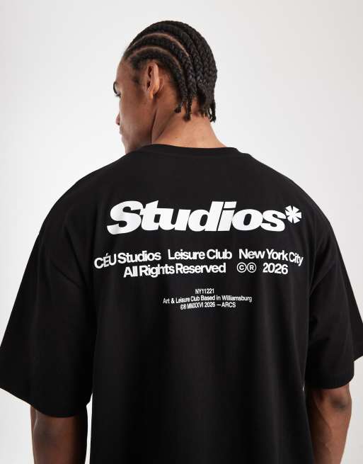 ASOS DESIGN – Oversize-T-Shirt in Schwarz mit Textprint auf dem Rücken , 5 von 5