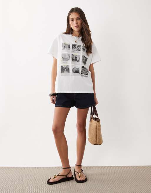 ASOS DESIGN – Oversize-T-Shirt in Schwarz und Weiß mit „Mexico“-Fotoprint, 2 von 4