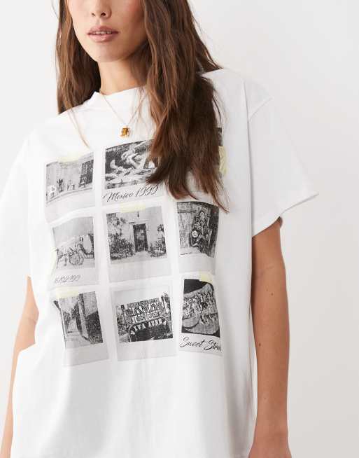 ASOS DESIGN – Oversize-T-Shirt in Schwarz und Weiß mit „Mexico“-Fotoprint, 3 von 4