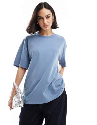 ASOS DESIGN - Oversize-T-Shirt in verwaschenem Blau