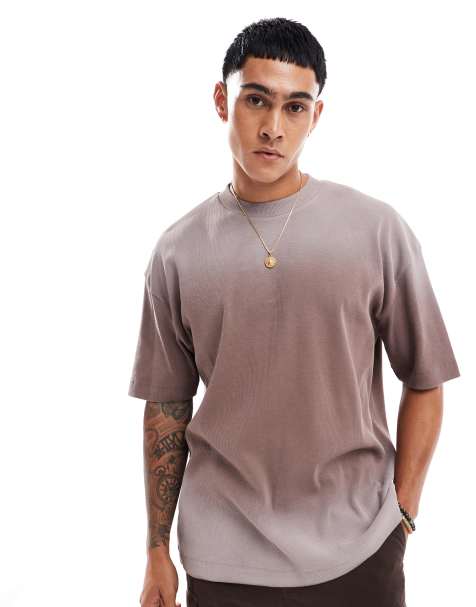 ASOS DESIGN – Oversize-T-Shirt in verwaschenem Staubrosa - view 1