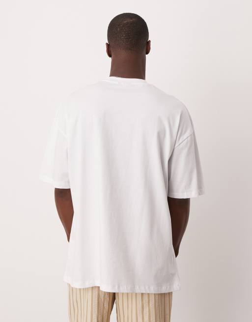 ASOS DESIGN – Oversize-T-Shirt in Weiß mit Brust-Print , 2 von 4