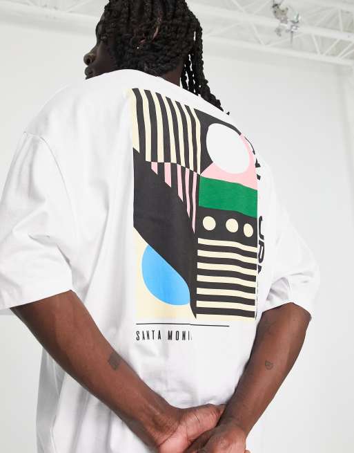 ASOS DESIGN – Oversize-T-Shirt in Weiß mit „California“-Rückenprint