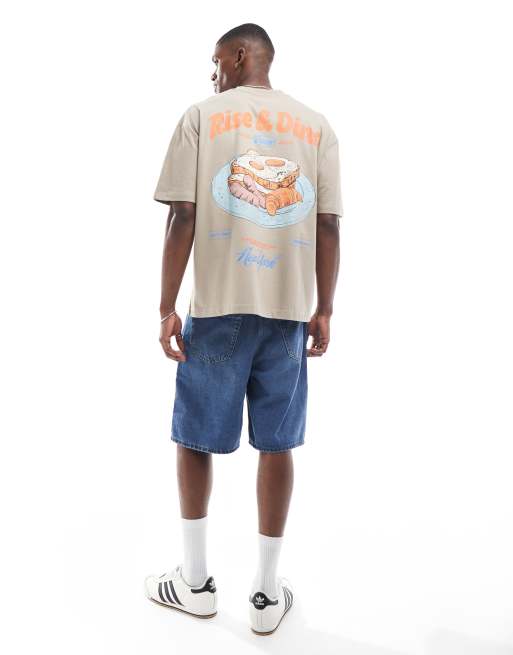 ASOS DESIGN – Oversize-T-Shirt in Weiß mit Cartoon-Print, 2 von 4
