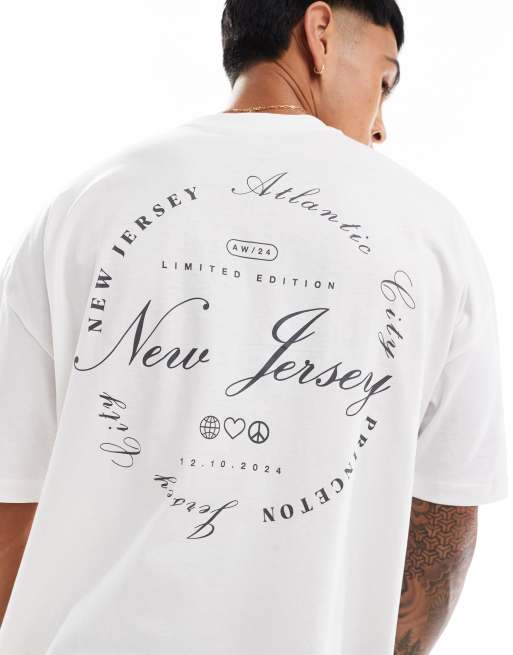 ASOS DESIGN – Oversize-T-Shirt in Weiß mit City-Print auf dem Rücken, 2 von 4