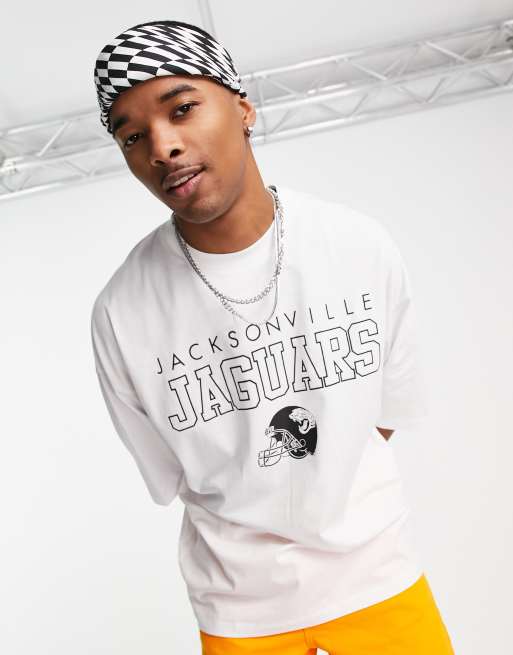 ASOS DESIGN – Oversize-T-Shirt in Weiß mit <em>NFL Jacksonville Jaguars</em>-Print