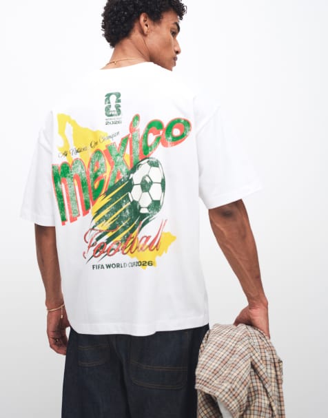 ASOS DESIGN – Oversize-T-Shirt in Weiß mit „FIFA World Cup Mexico“-Print - view 1