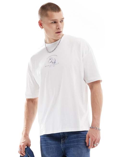 ASOS DESIGN – Oversize-T-Shirt in Weiß mit Frucht-Print auf der Brust